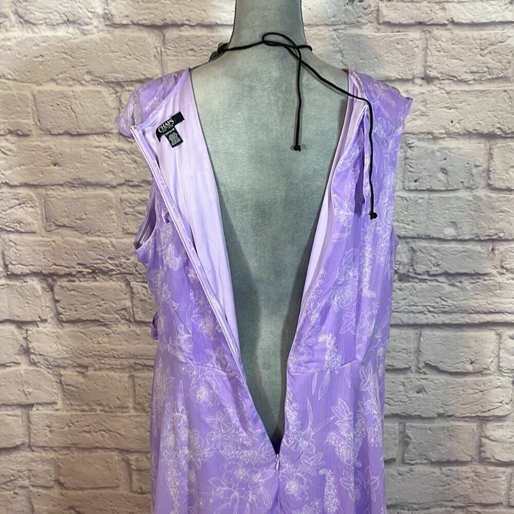 Ralph Lauren Chaps Lilac Ruffle Midi Dress - Picture 6 of 12
